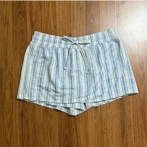 Cato Blue and White Striped Skorts